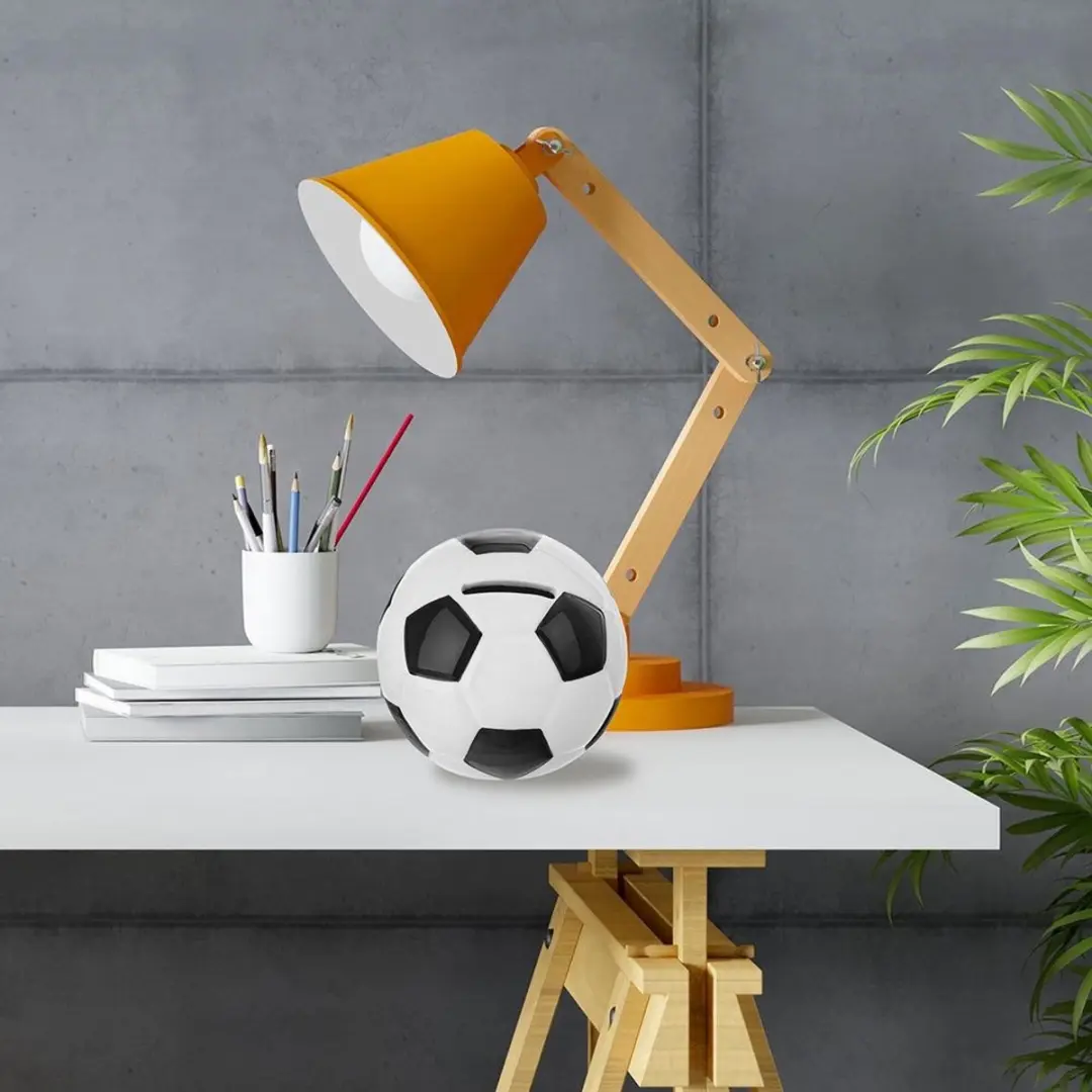 Orion Ceramic Spaarpot Voetbal 10cm - Zwart/Wit