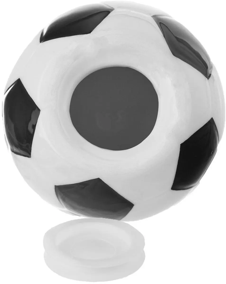 Orion Ceramic Spaarpot Voetbal 10cm - Zwart/Wit