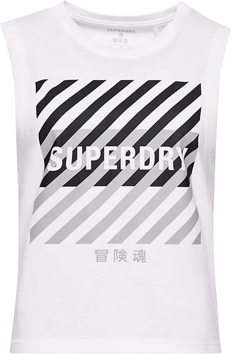 Superdry Core Graphic Mouwloos T-shirt 2XS - Wit