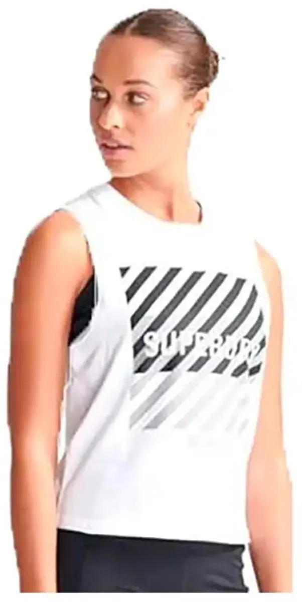 Superdry Core Graphic Mouwloos T-shirt 2XS - Wit - afbeelding 6 van 6
