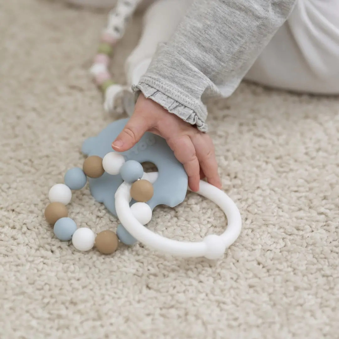 Nattou Beer Silicone Bijtring - Blauw
