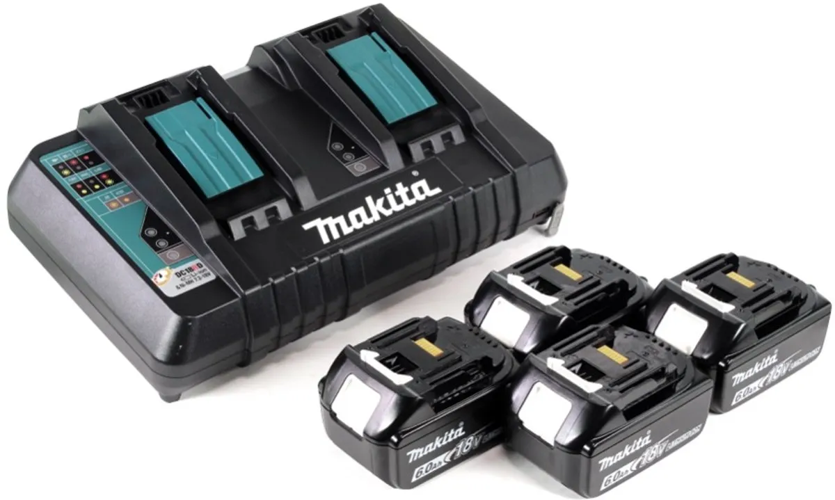 Makita DLM 432 PG4 Accugrasmaaier 43cm - 36V - 4x 6.0Ah Accu + Dubbele Lader - afbeelding 4 van 5