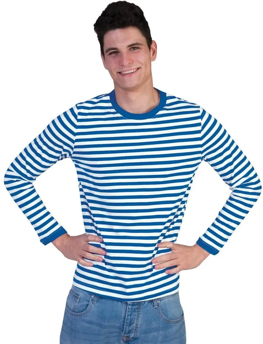 Espa Dorus Trui M - Blauw/Wit Gestreept