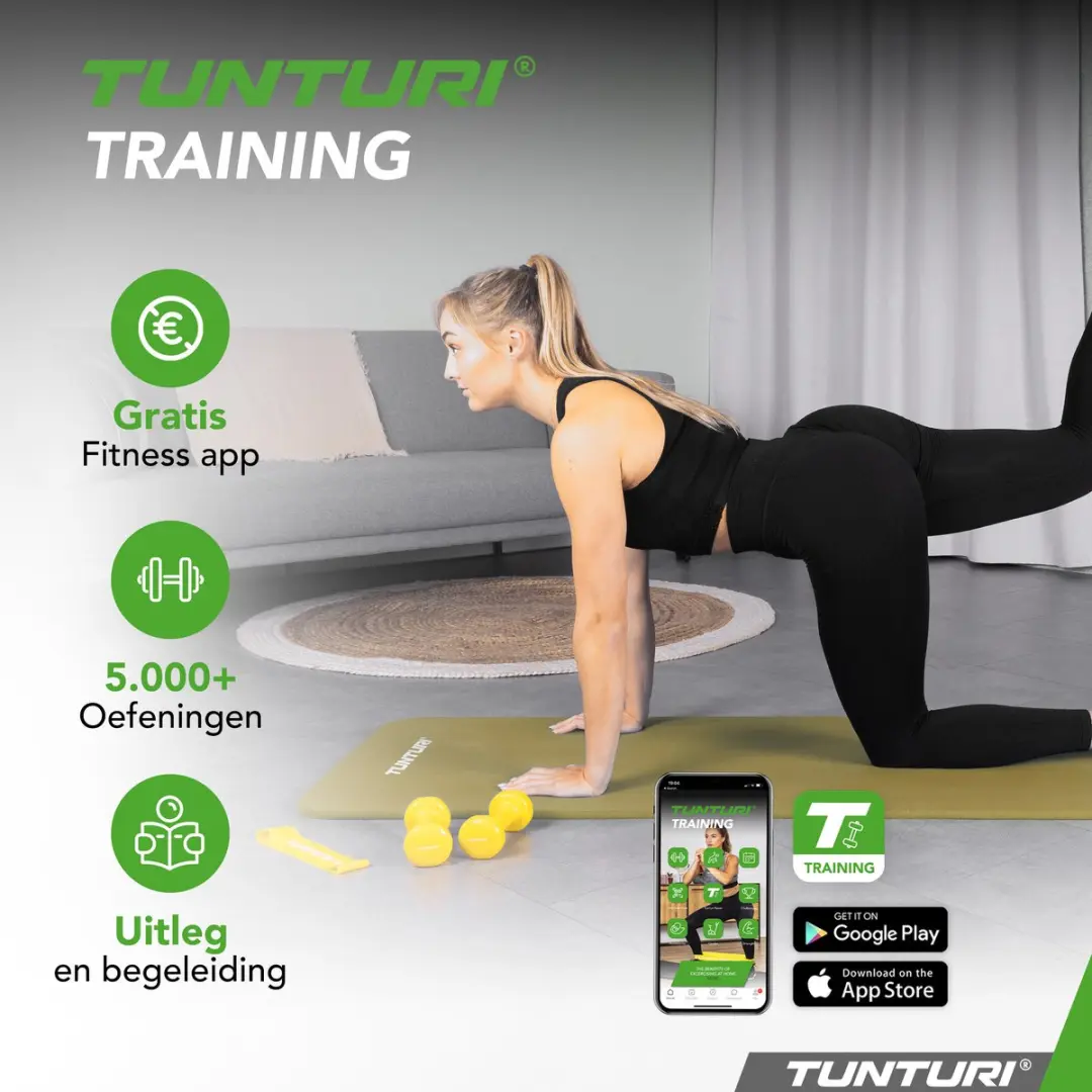 Tunturi NBR Yogamat - 180x60x1,5cm Legergroen