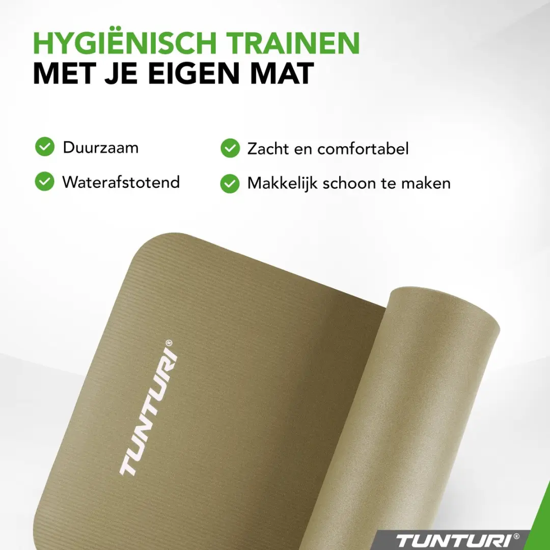 Tunturi NBR Yogamat - 180x60x1,5cm Legergroen
