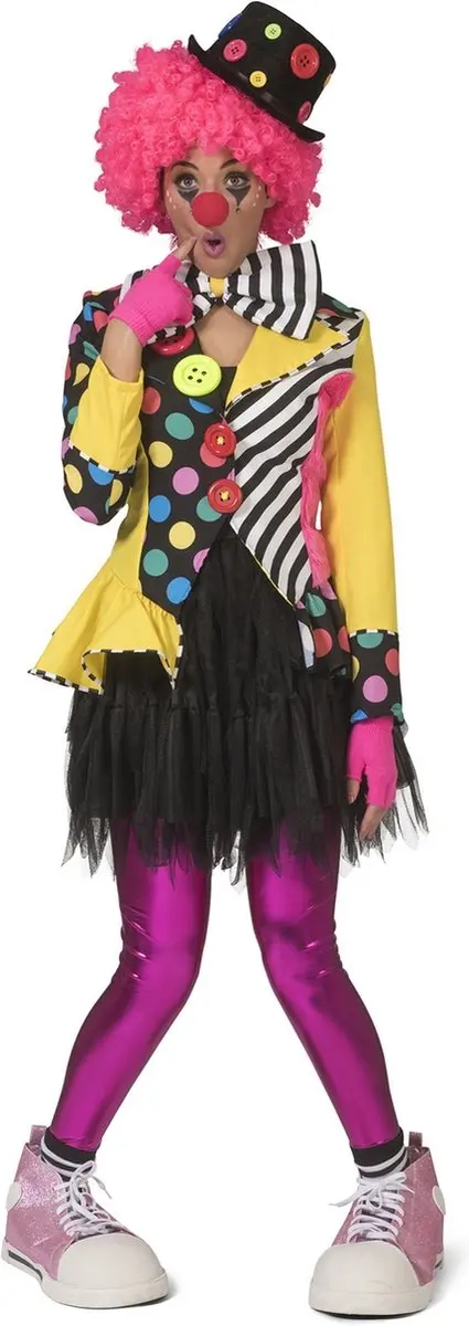 Espa Clown Kostuum Belinda Dames - S/M - Regenboog