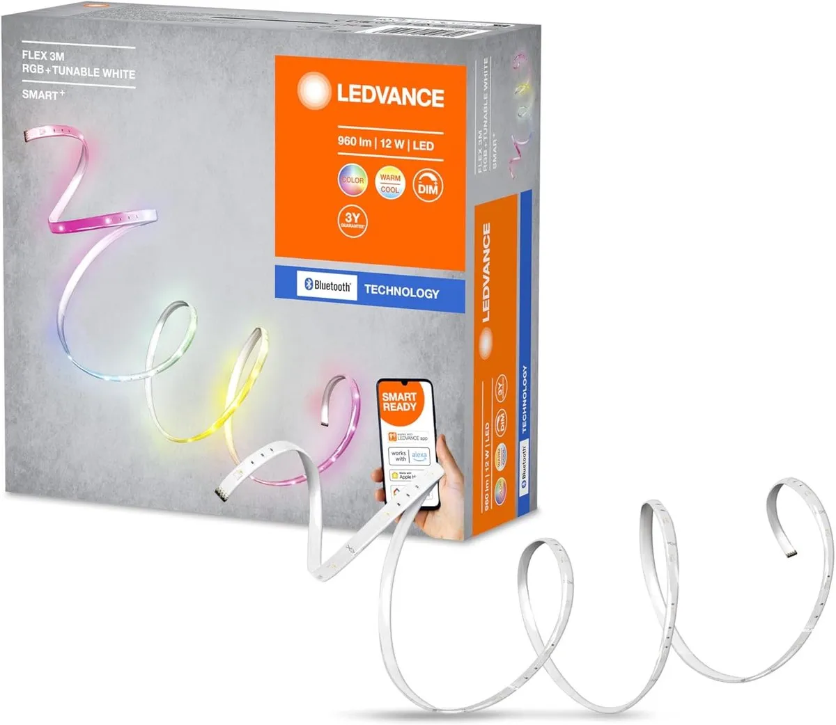 LEDVANCE SMART+ BT FLEX MULTICOLOR LED Strip 12W - Transparent