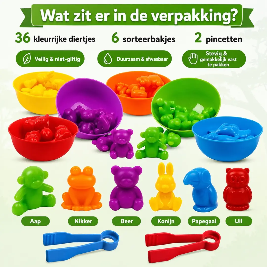 LiasToys Sorteerspel Dierenherkenning - 17x9,5cm