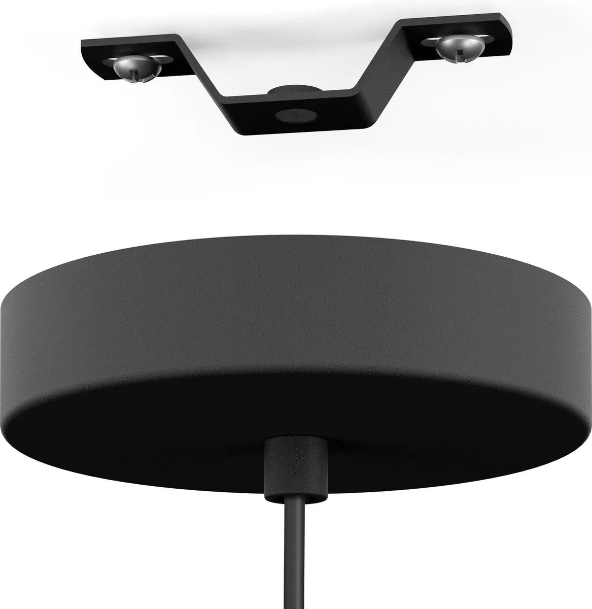 Eglo Roundham Hanglamp E27 - Ø22cm - Zwart/Goud