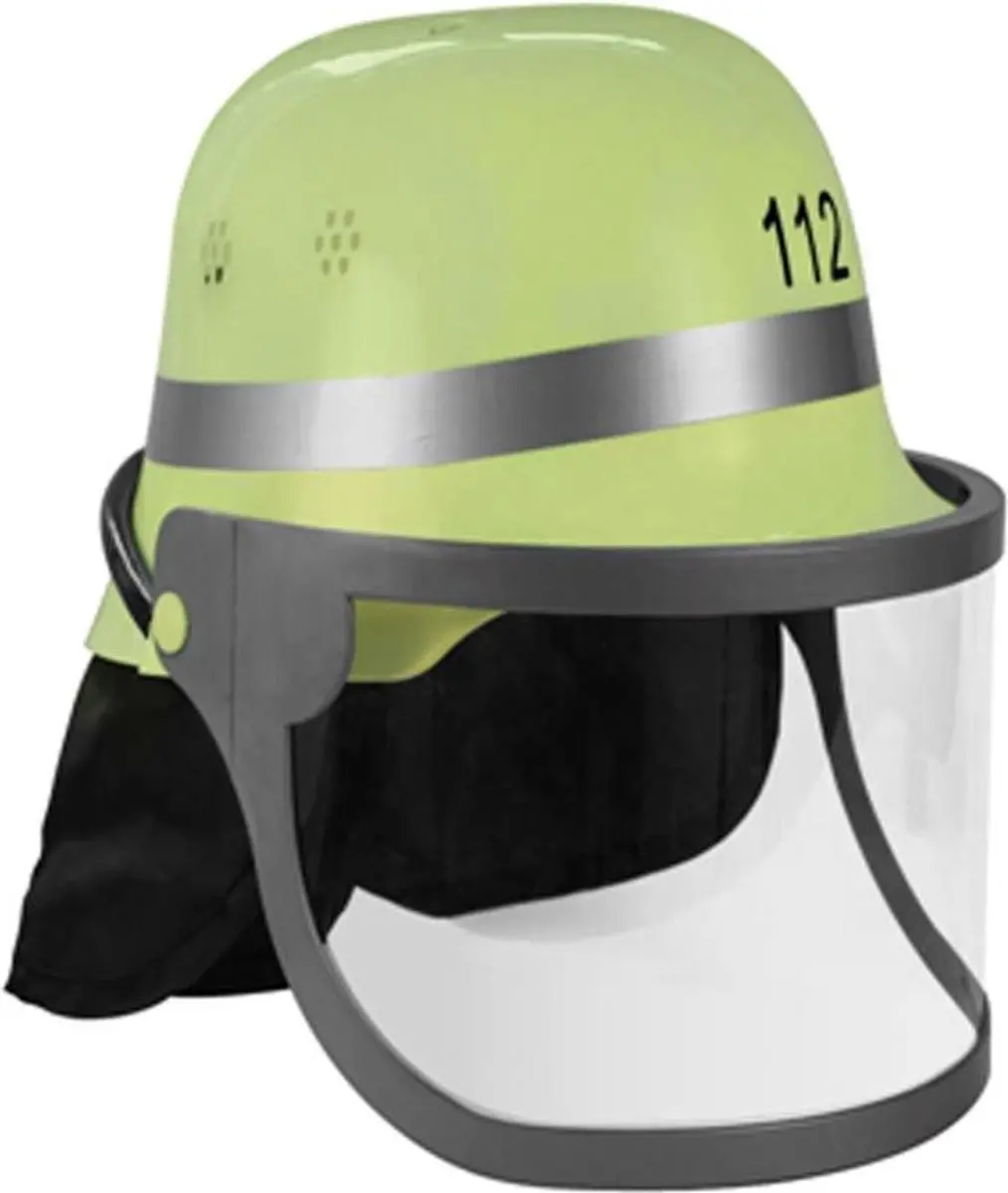 Espa Brandweerhelm Geel met klep