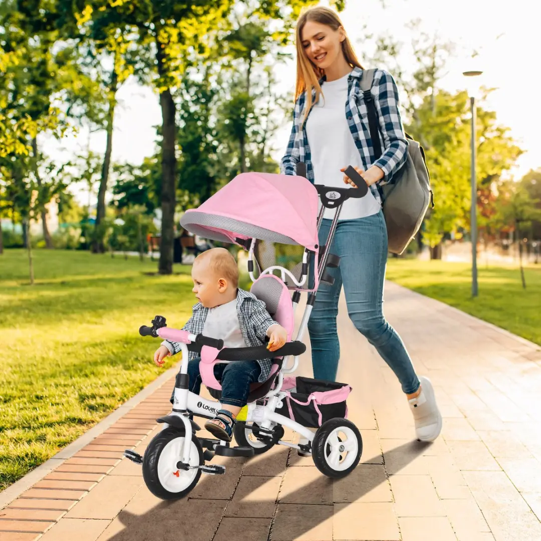 Homcom Kids Tricycle Metaal - Roze