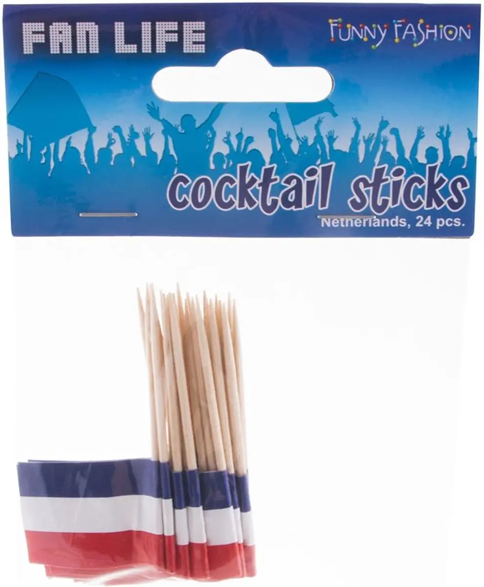 Espa Cocktailprikkers - 24 Stuks - Rood/Blauw/Wit