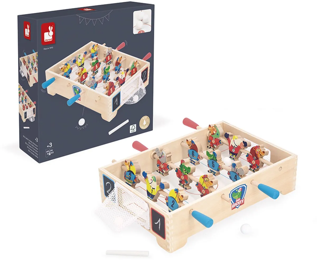 Janod Applepop Mini Tafelhockey 11.3367 - 3 Ballen - Multicolor