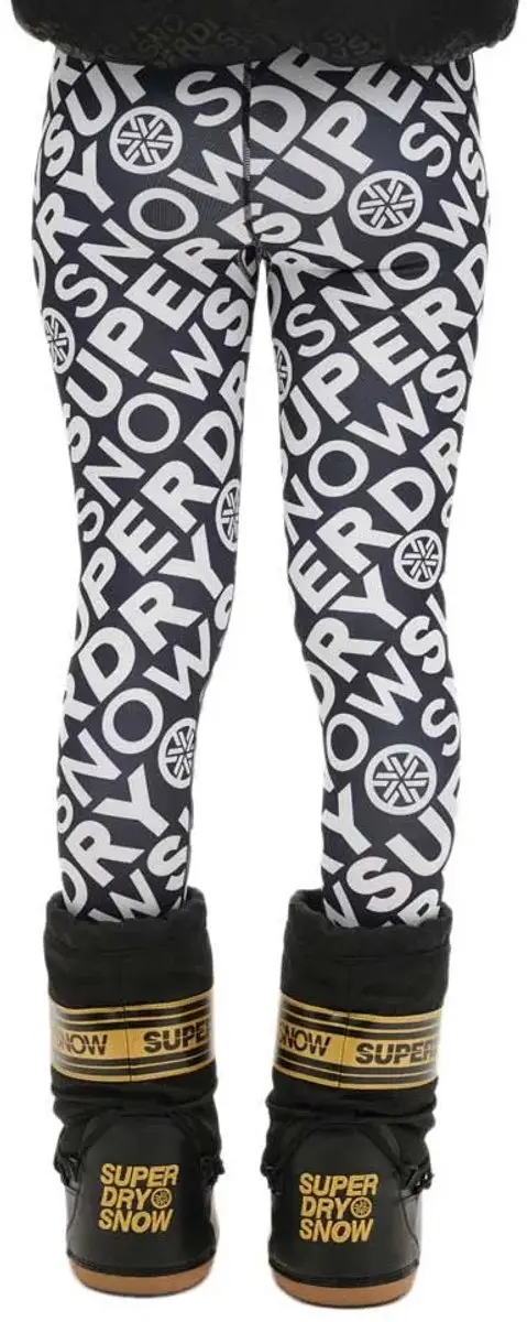Superdry Base Layer Skilegging WS110174A - Dames - Maat 6 - Monogram Black