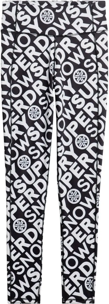 Superdry Base Layer Skilegging WS110174A - Dames - Maat 6 - Monogram Black