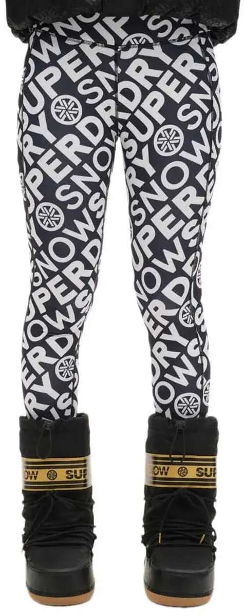 Superdry Base Layer Skilegging WS110174A - Dames - Maat 6 - Monogram Black