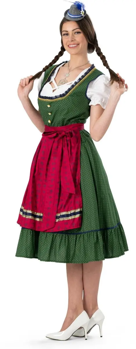 Espa Dirndl Kristin - Rood/Groen/Wit