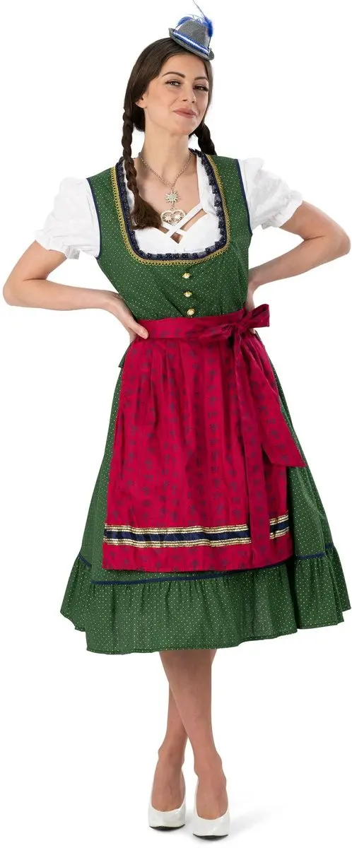 Espa Dirndl Kristin - Rood/Groen/Wit