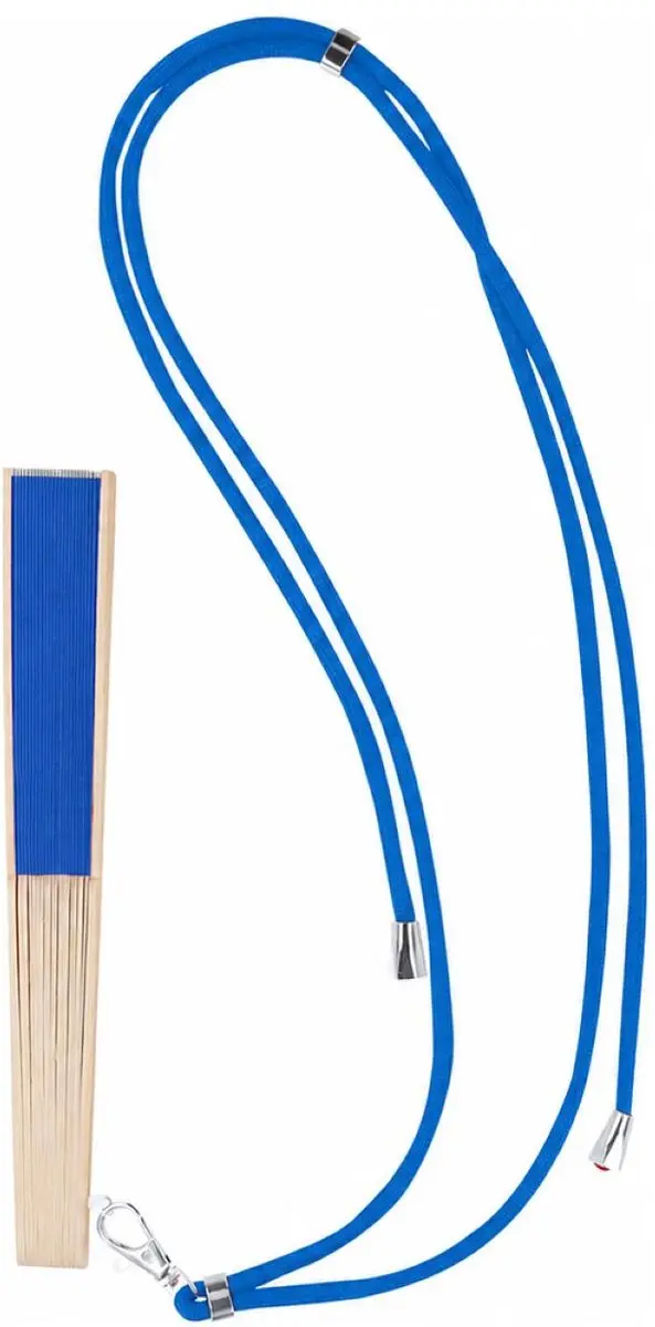 Bellatio Design Spaanse Handwaaier - 2 Stuks - Blauw - 38x21cm