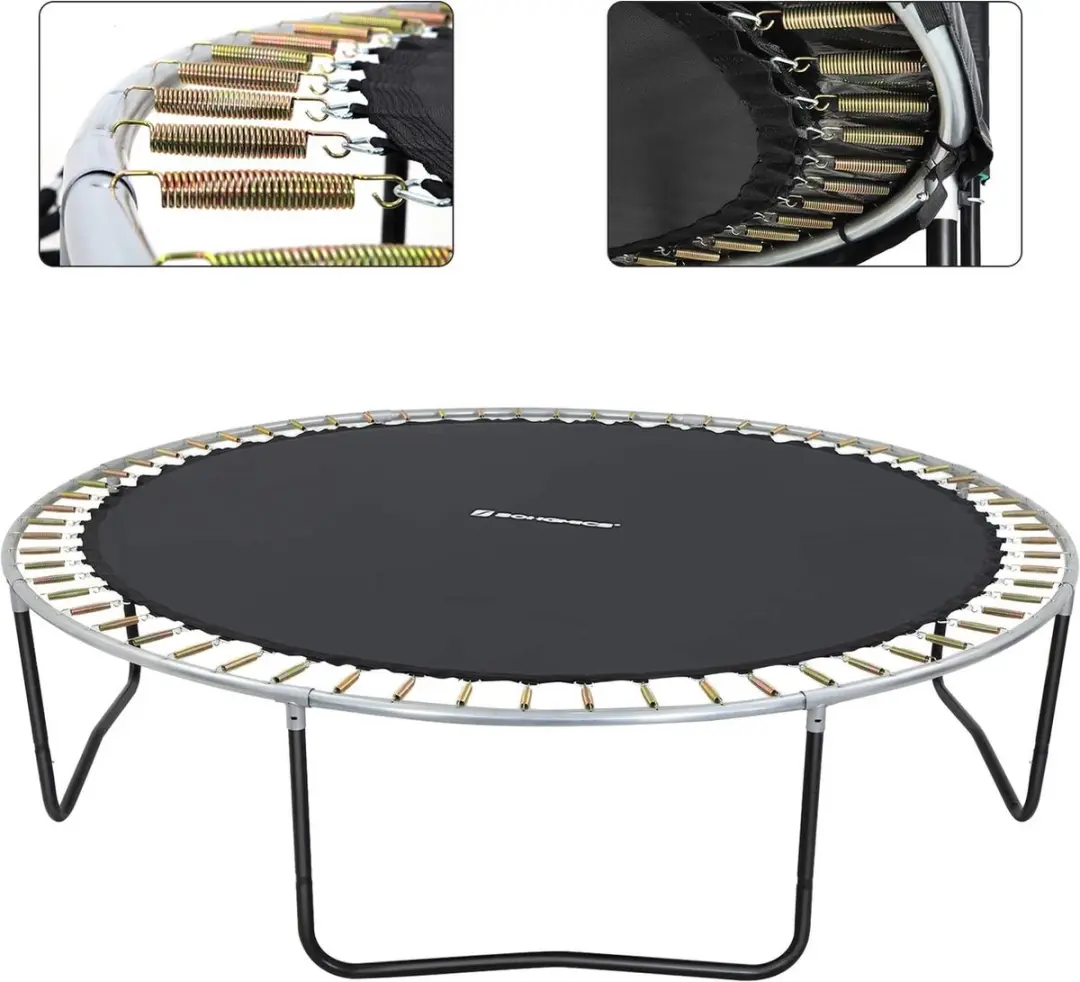 Songmics STB12BK Springdoek Trampoline 324cm - 72 Veren - Zwart