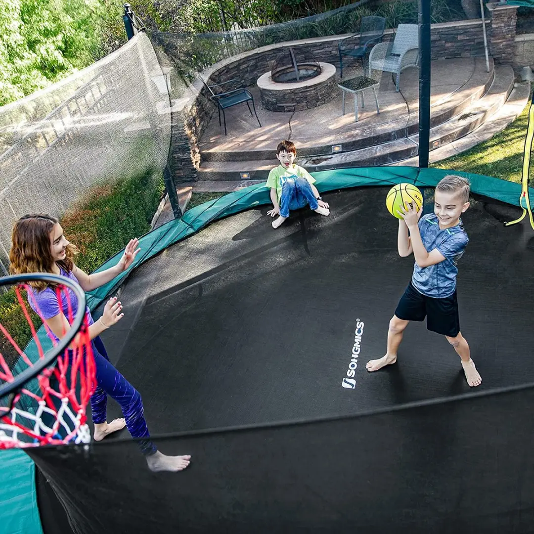 Songmics STB12BK Springdoek Trampoline 324cm - 72 Veren - Zwart