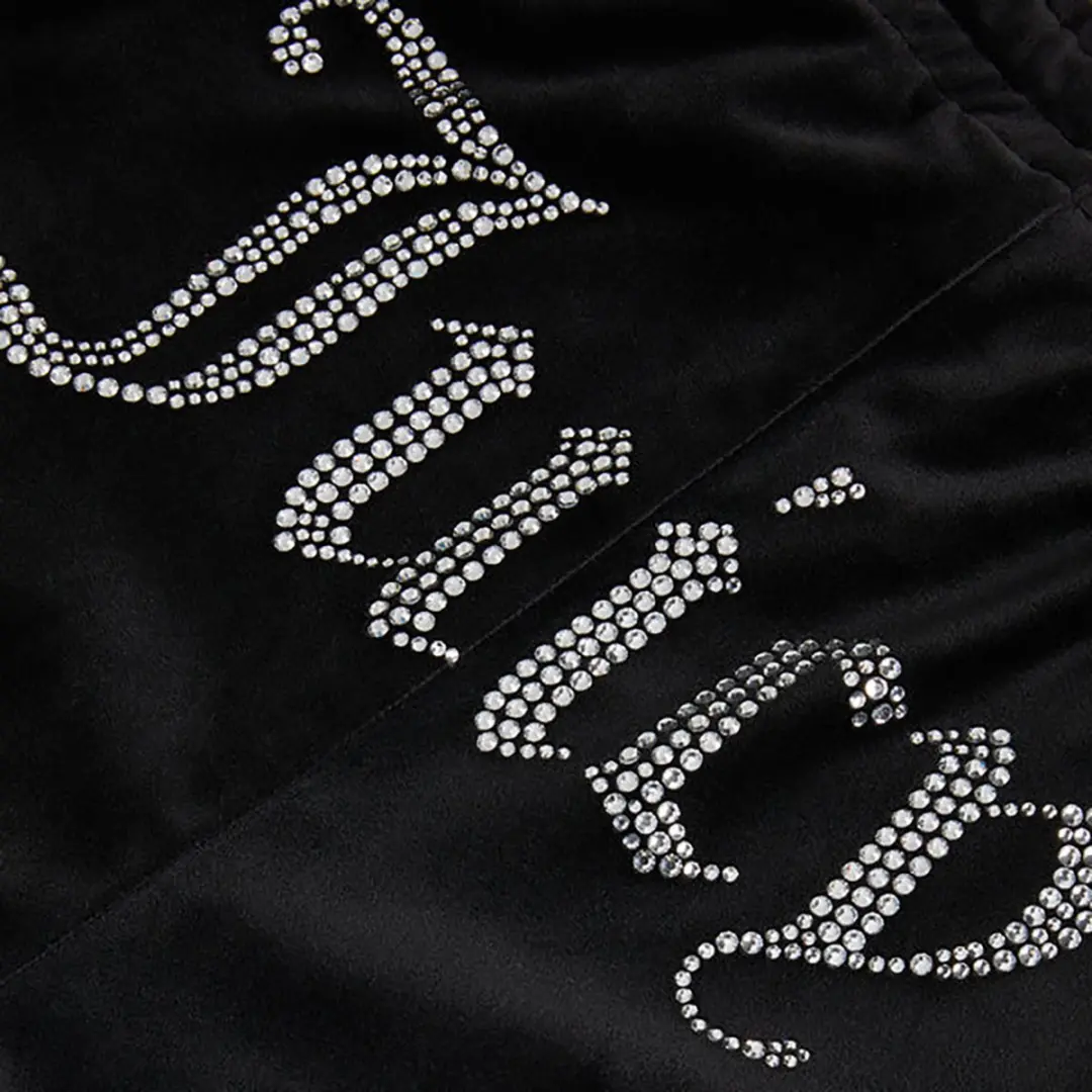 Juicy Couture Tina Velour Trainingsbroek - Maat L - Zwart