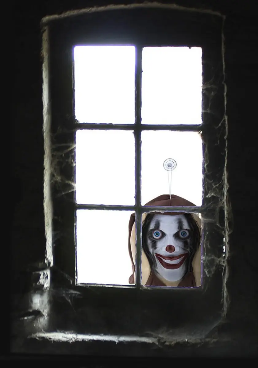 Espa Halloween Gluurder Scary Peeper Clown - Wit/Zwart