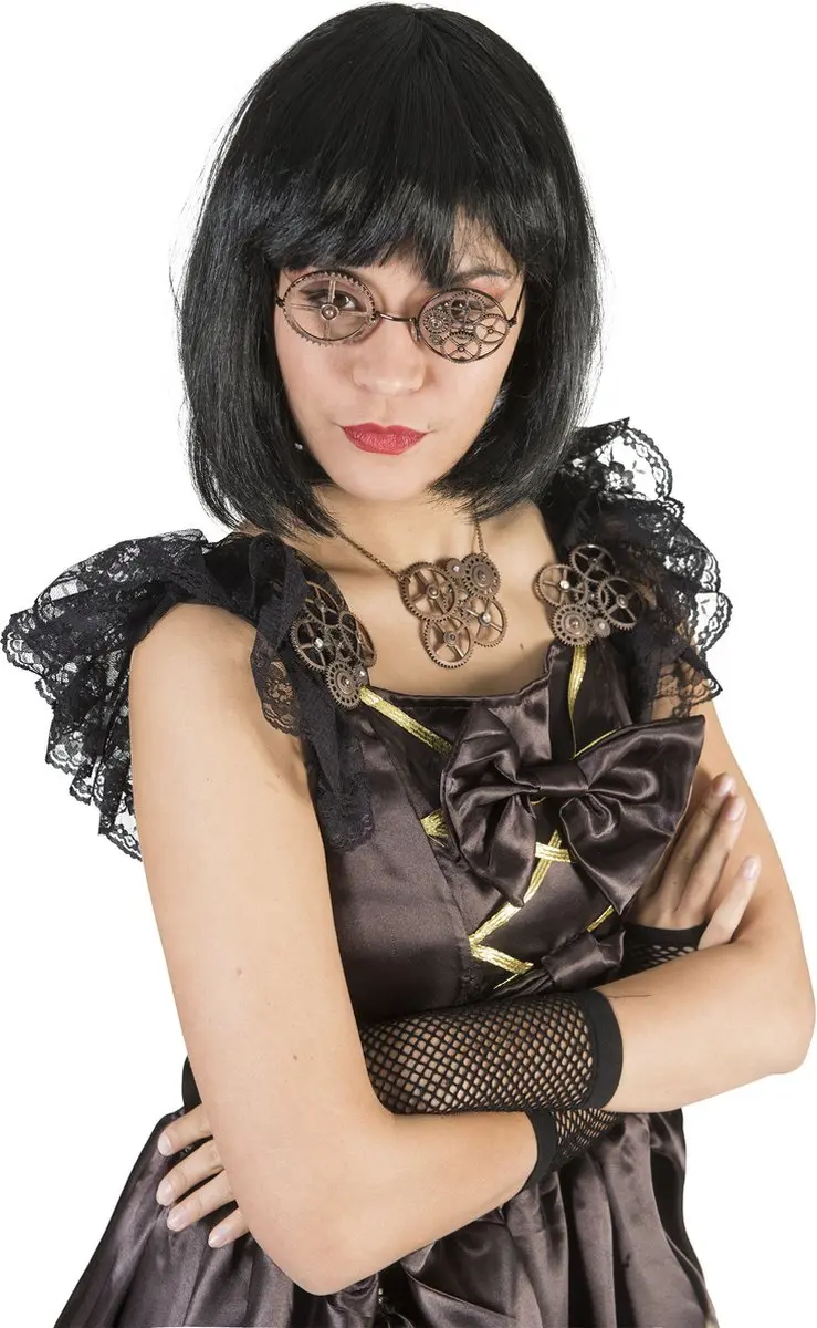 Espa Steampunk Jurk - XXL/XXXL - Zwart
