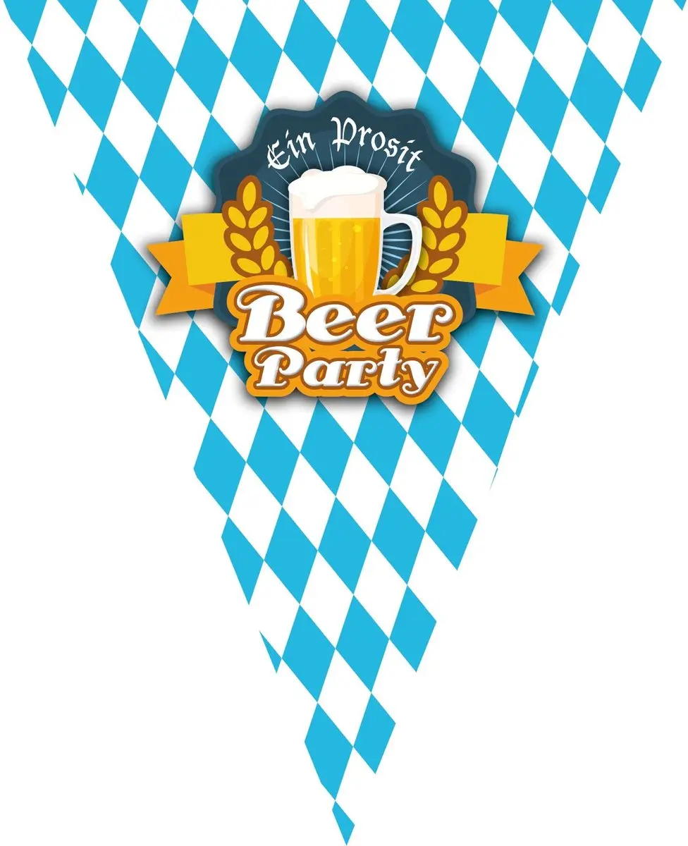 Espa Oktoberfeest Vlaggenlijntjes 5m - Blauw/Wit - 2 Stuks