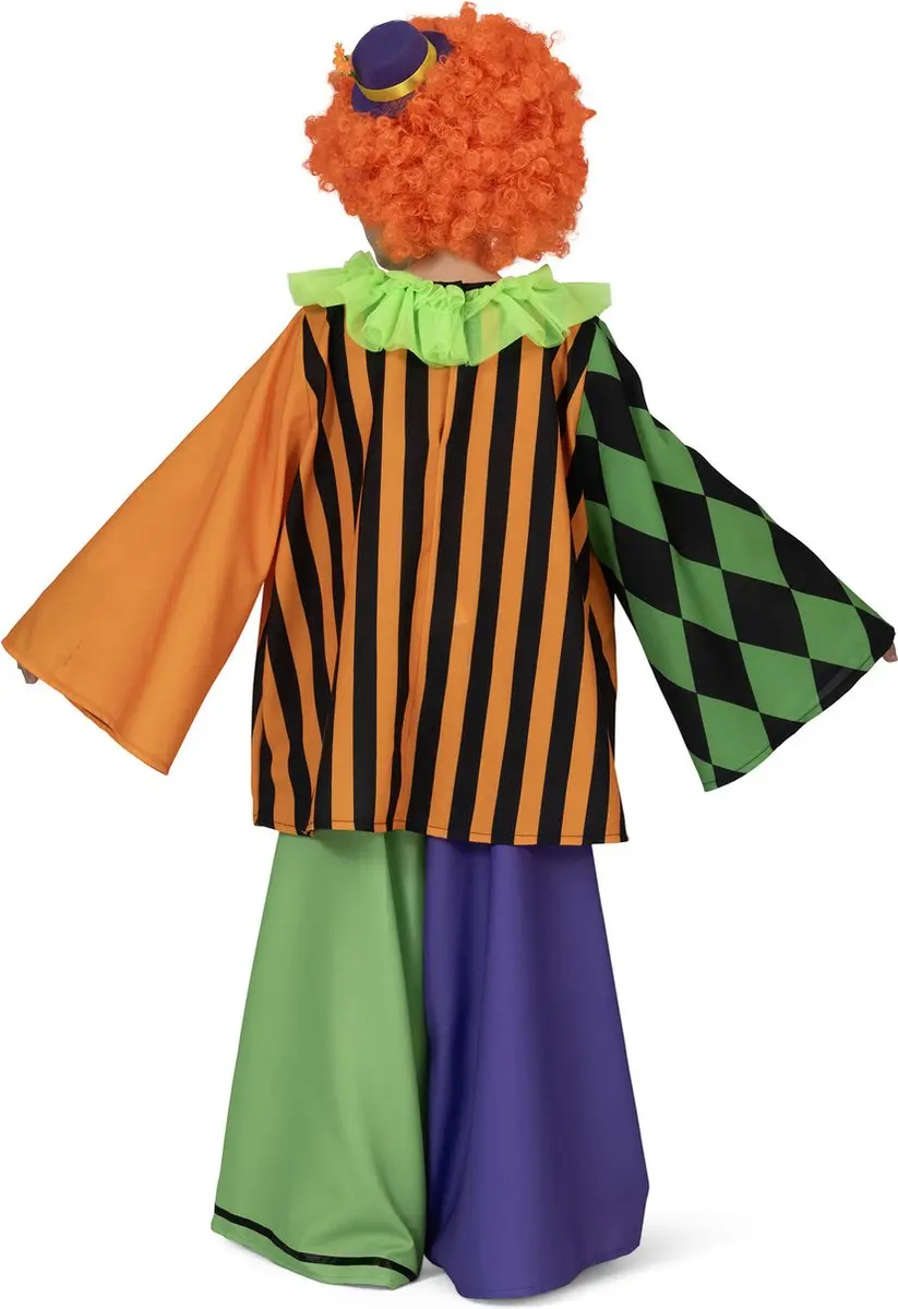 Espa Clownspak Pierolino Kind - 116 - Groen/Paars/Oranje
