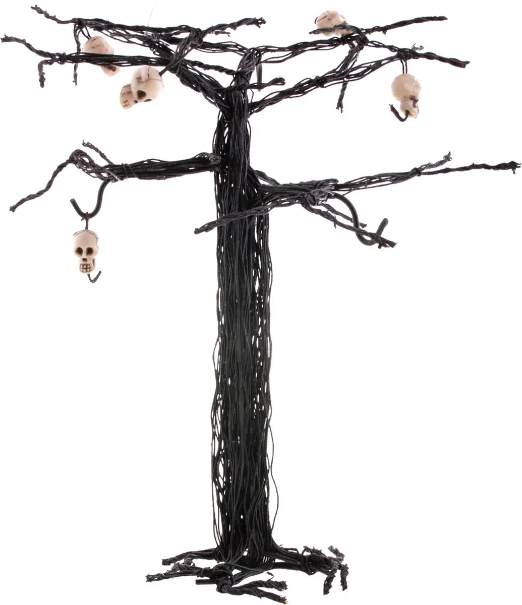 Espa Halloweenboom met Schedels 28cm - Zwart