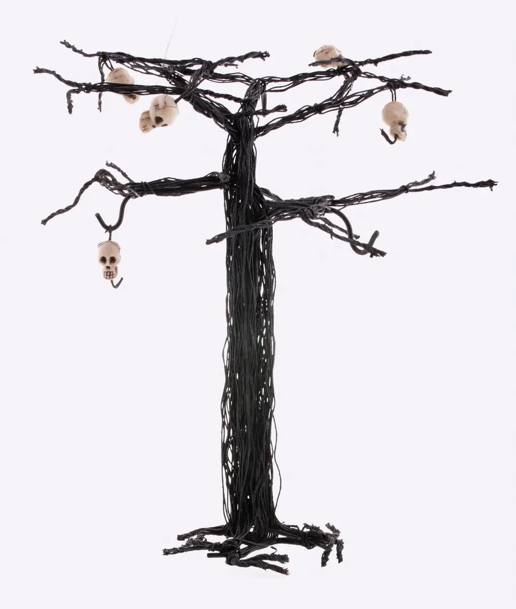 Espa Halloweenboom met Schedels 28cm - Zwart
