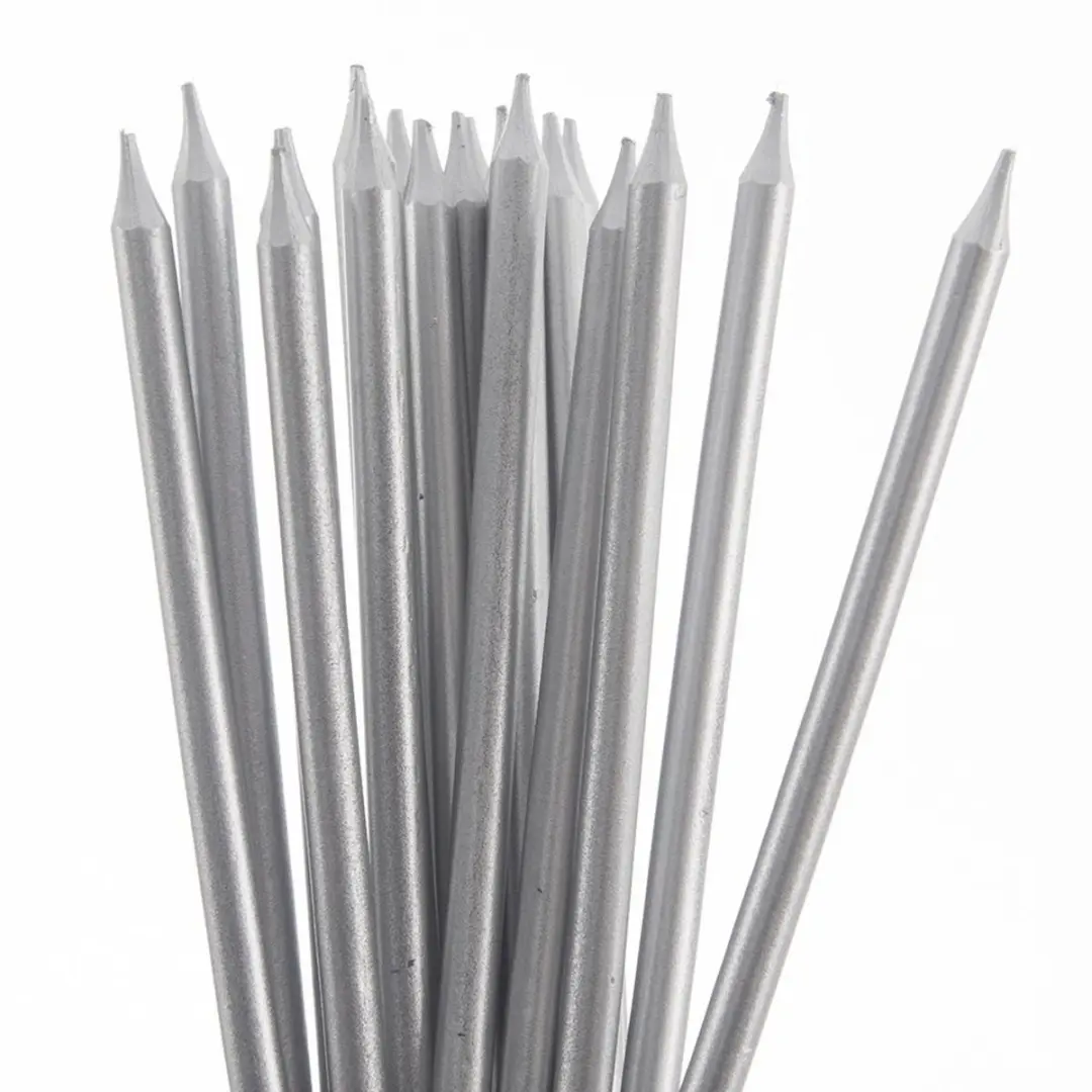 Orion Taartkaarsen Zilver 14,5cm - Set van 12