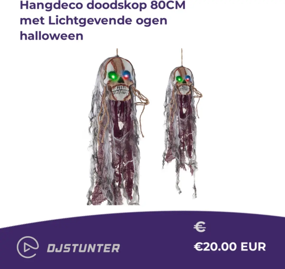 Espa Hangdeco Doodskop 80cm - Zwart