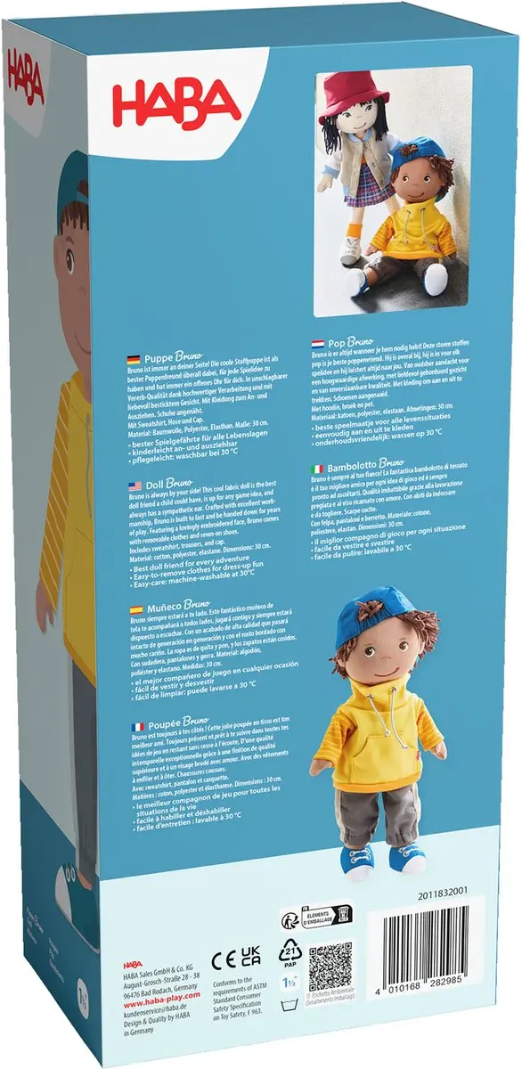 Haba Pop Bruno Poppenhuis 30cm - Multicolor