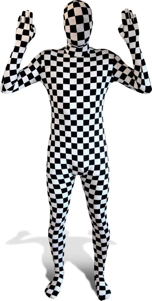 Espa Morphsuit Geblokt Zwart/Wit - Maat L
