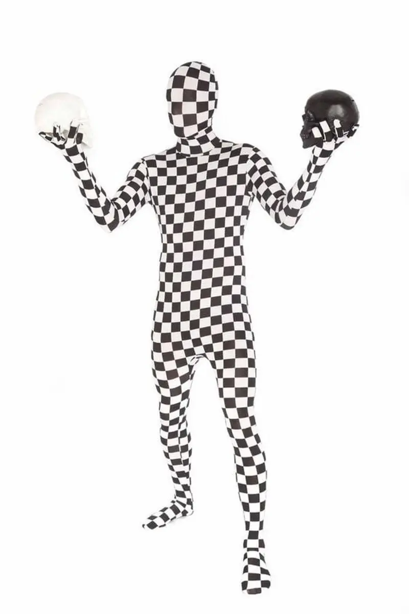 Espa Morphsuit Geblokt Zwart/Wit - Maat L