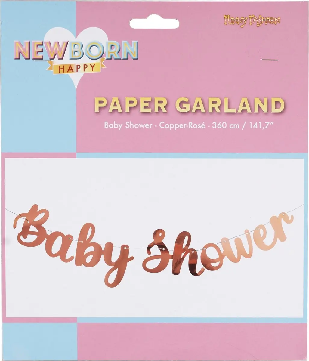Espa Letterslinger Baby Shower Rosé Goud 3,6m - afbeelding 2 van 2
