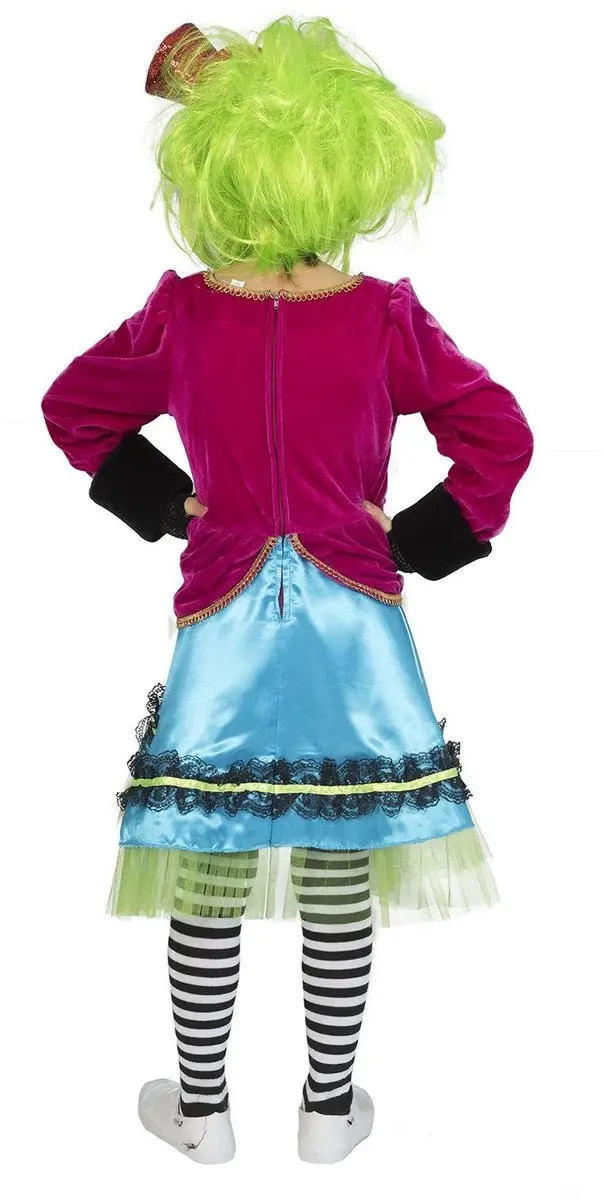 Espa Gek Mad Hatter Pak Meisje - 152 - Blauw/Rood/Zwart/Wit