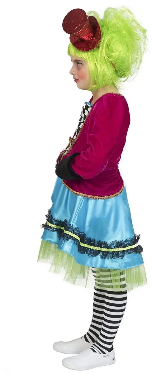 Espa Gek Mad Hatter Pak Meisje - 152 - Blauw/Rood/Zwart/Wit