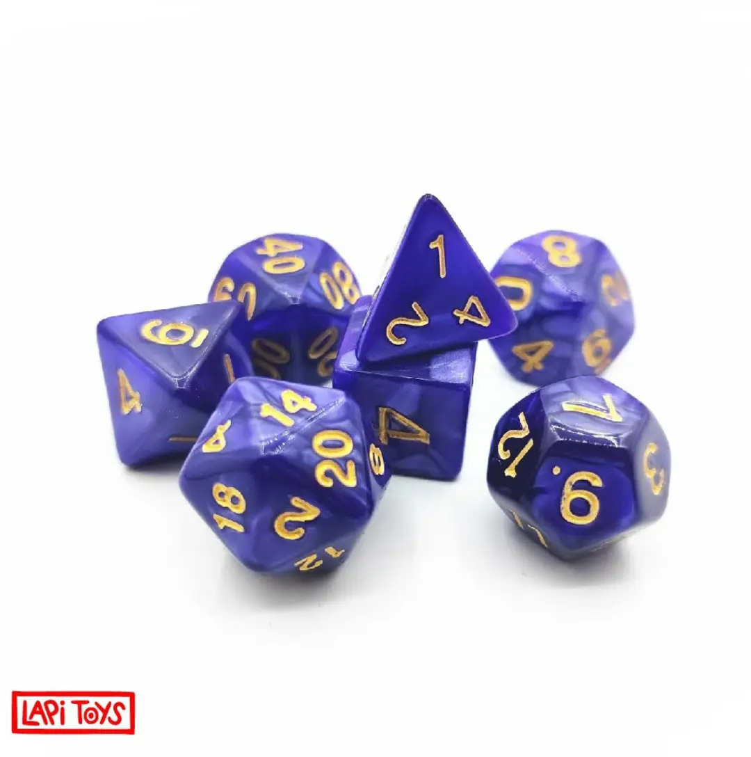 Lapi Toys DnD Acryl Dobbelsteen Set - 7-delig - Paars