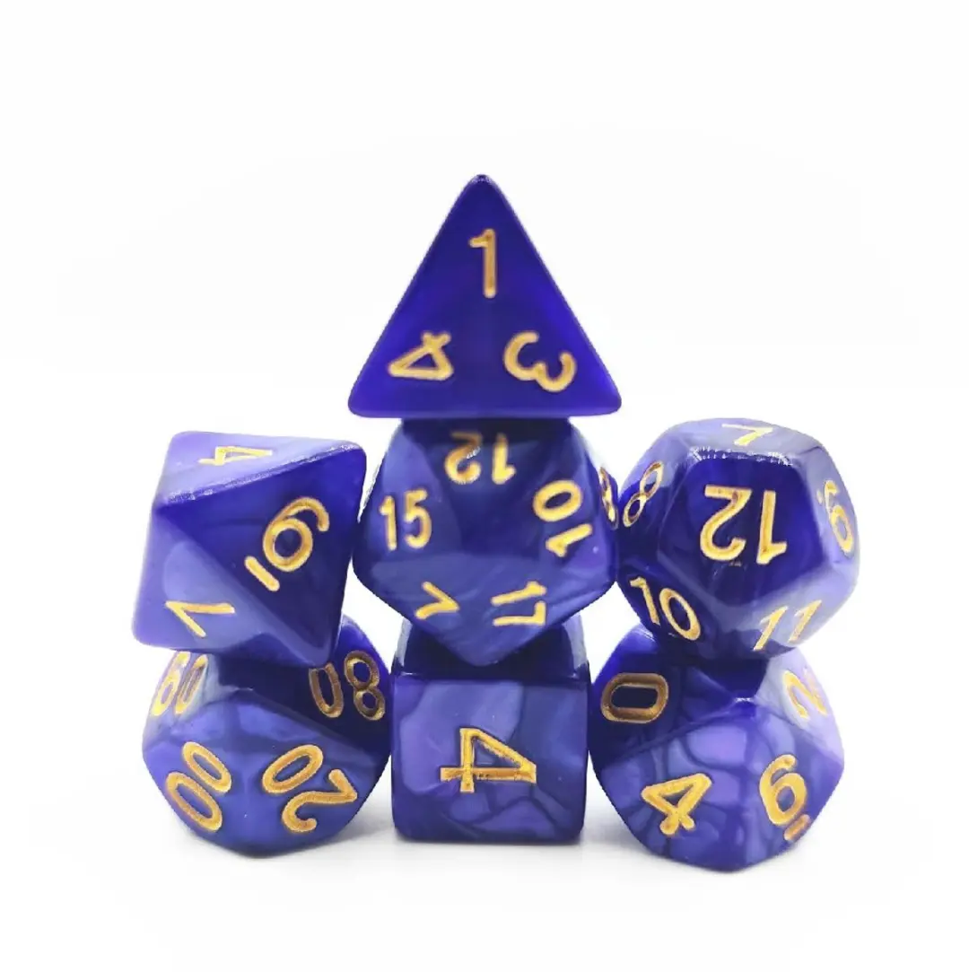 Lapi Toys DnD Acryl Dobbelsteen Set - 7-delig - Paars