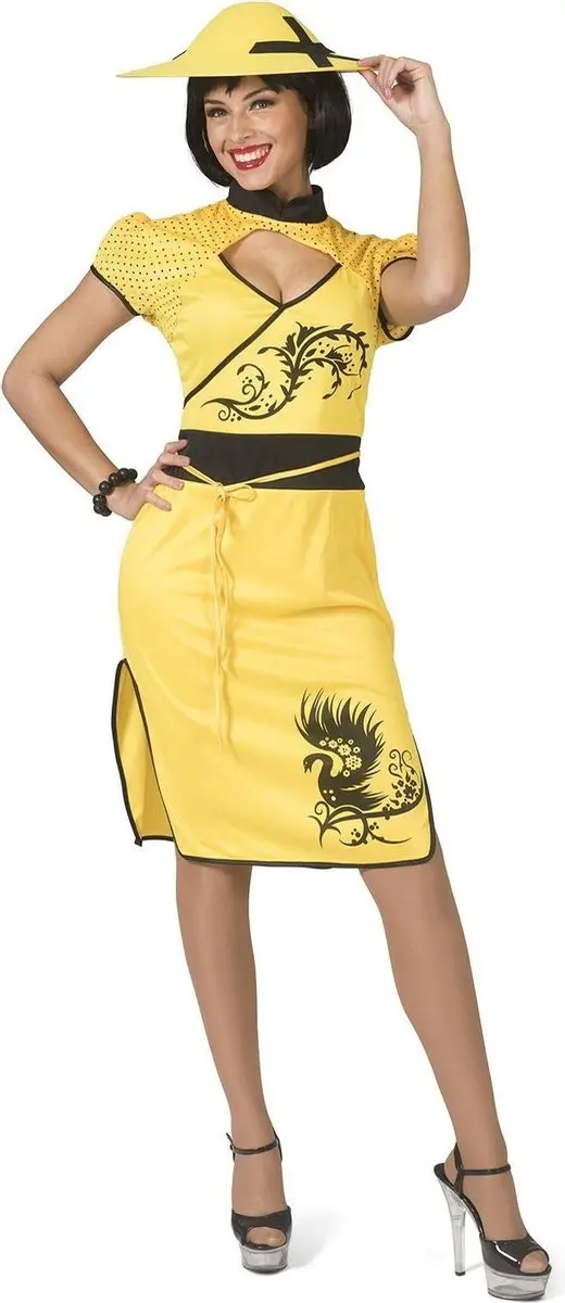 Espa Chinese Jurk Ling Dames - Geel - L/XL