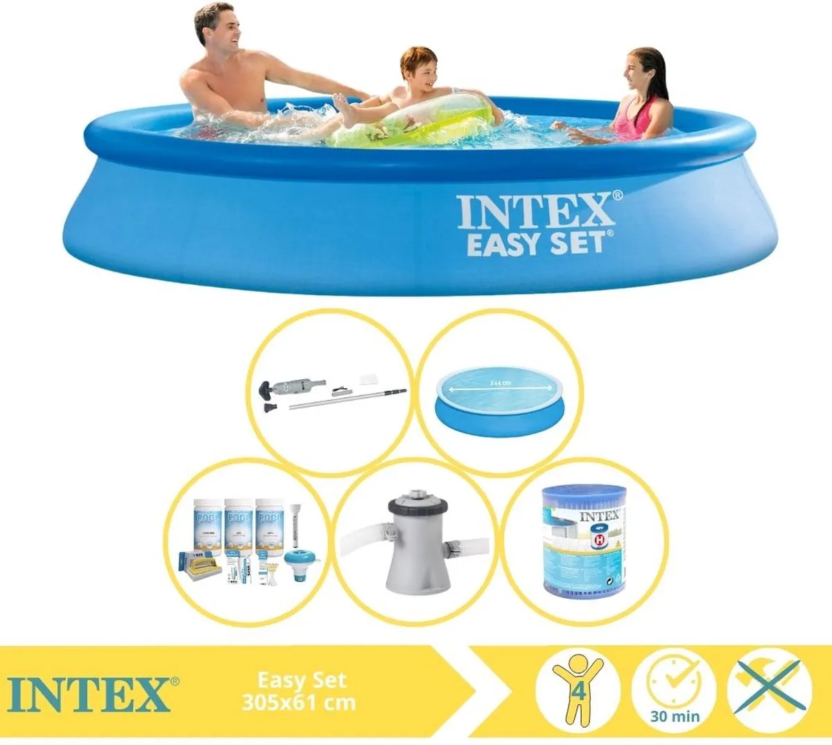 Intex Easy Set 28116NP Opblaaszwembad 305x61cm