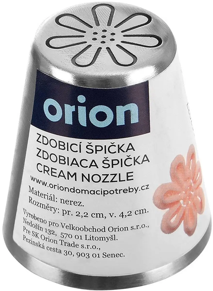 Orion Russische Spuitmond - Stalen Bloem - Zilver
