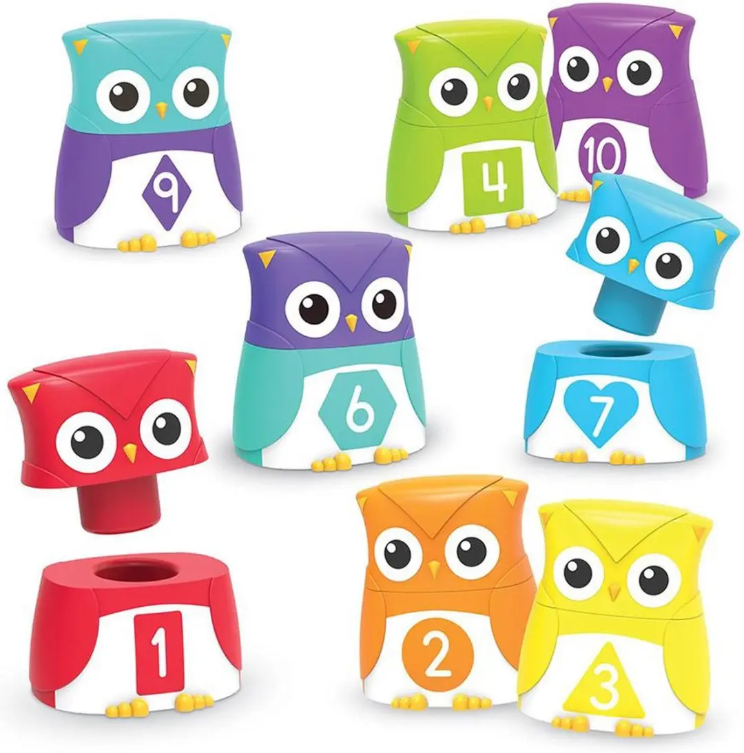 Learning Resources Regenboog Uilen Snap-n-Learn - 10 Stuks