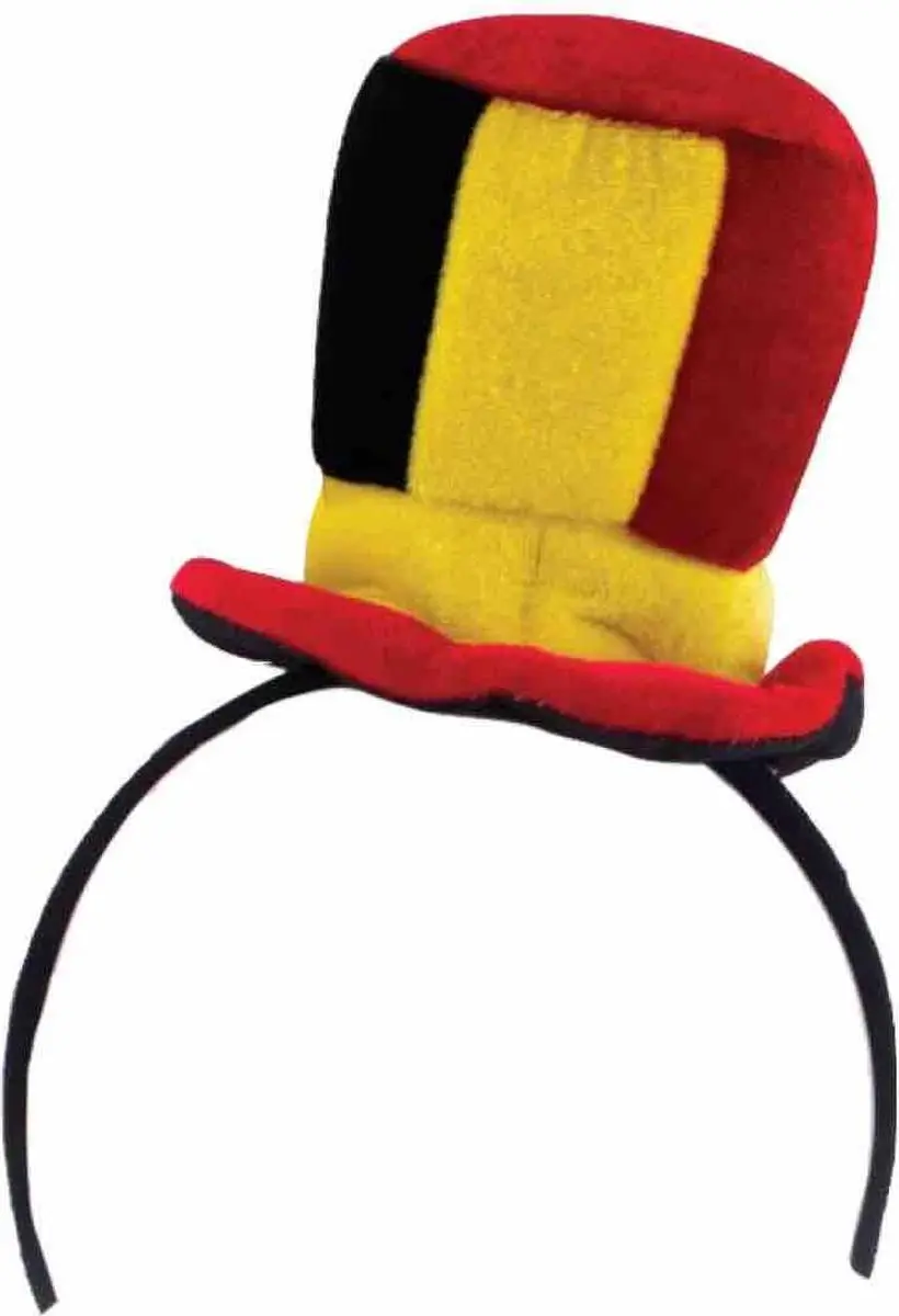 Espa Mini Hoedje België Diadeem - Rood/Geel/Zwart