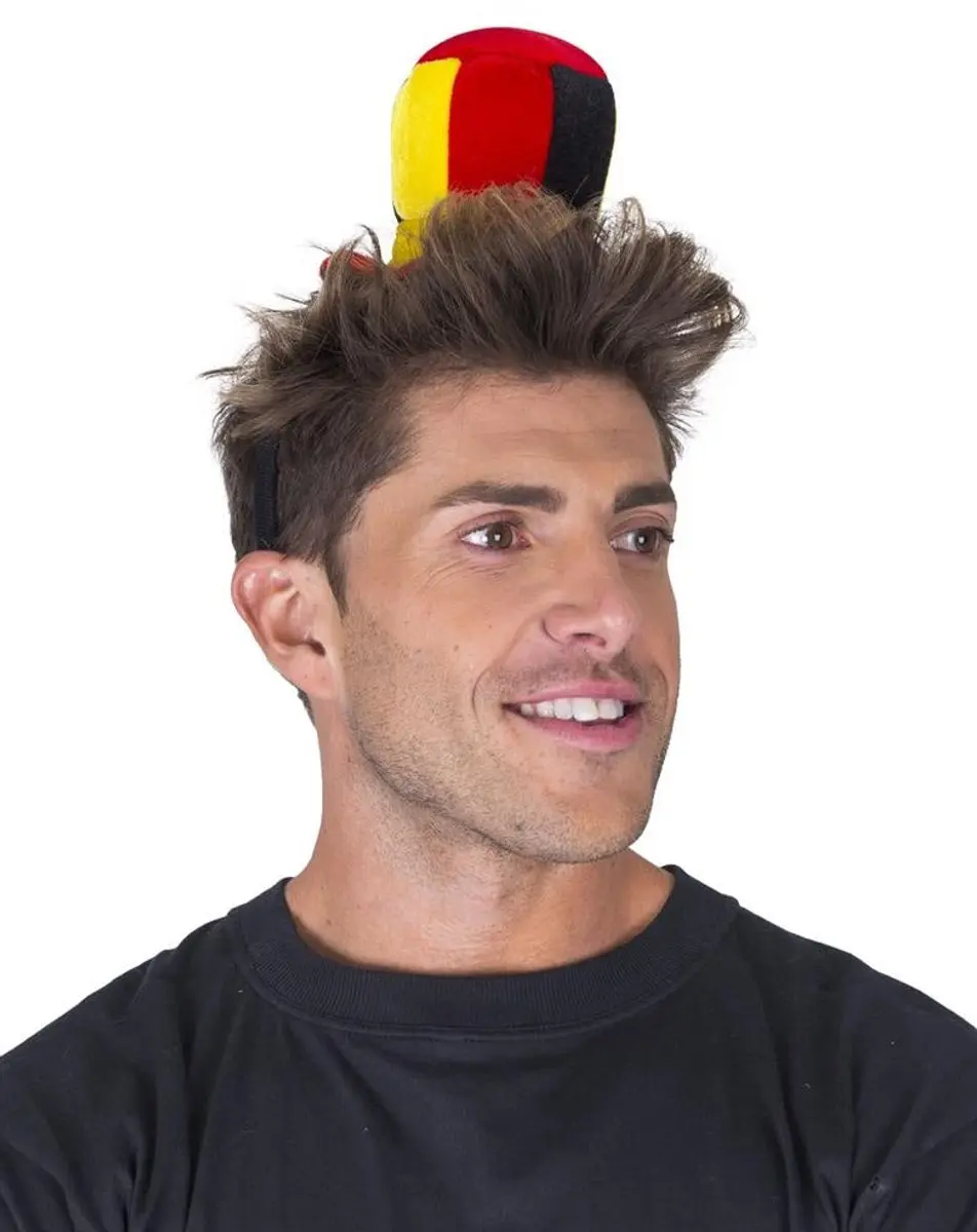 Espa Mini Hoedje België Diadeem - Rood/Geel/Zwart