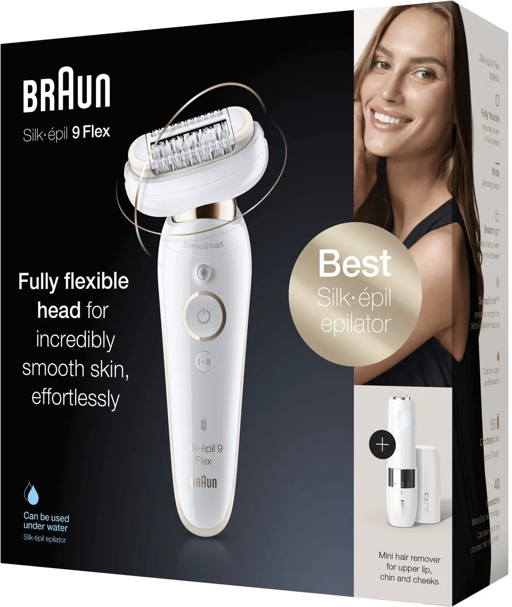 Braun Silk-épil 9 Flex 9005 Pincetten - 40 Stuks - Goud/Wit